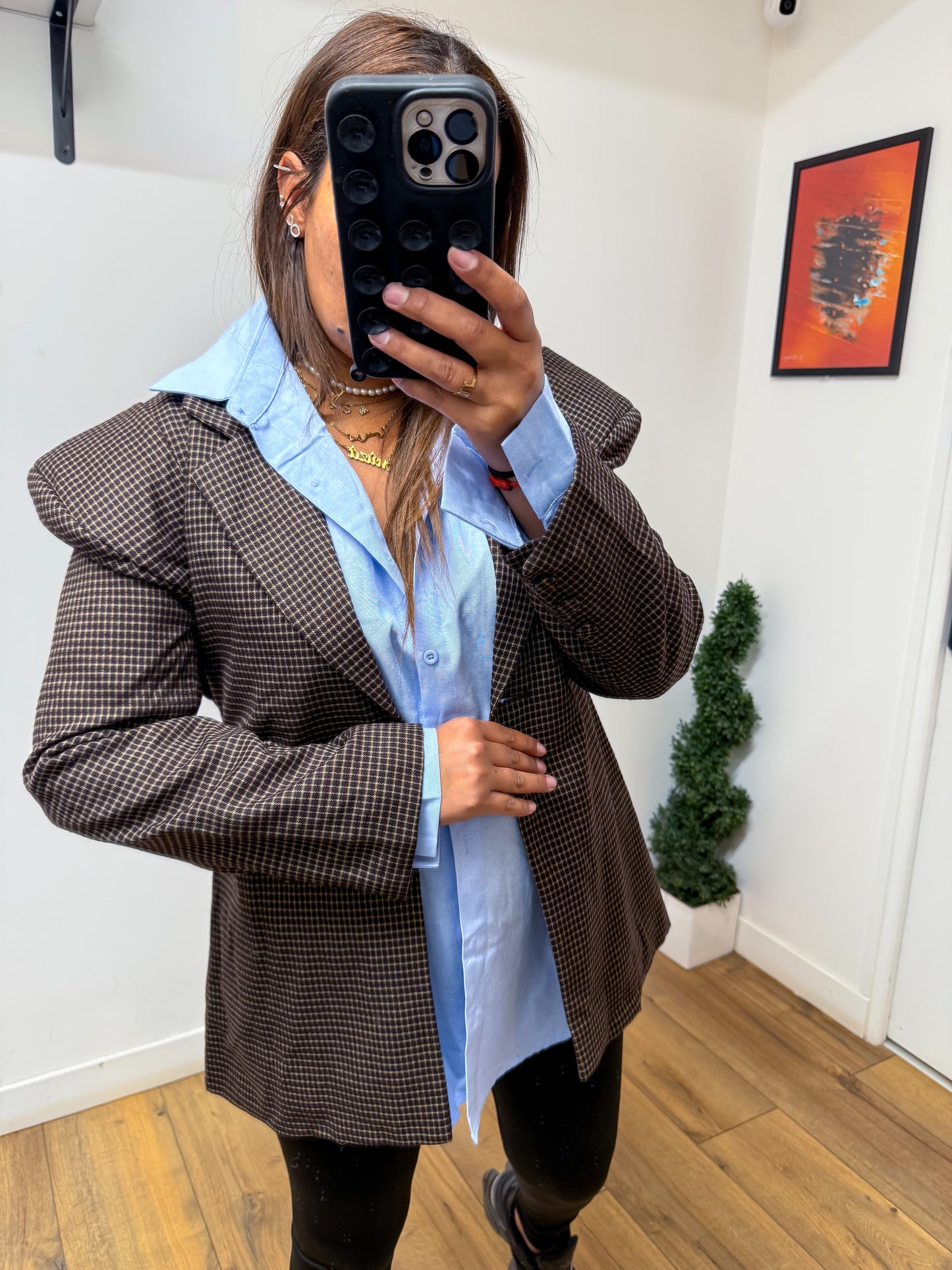 Blazer Boyfriend carreaux