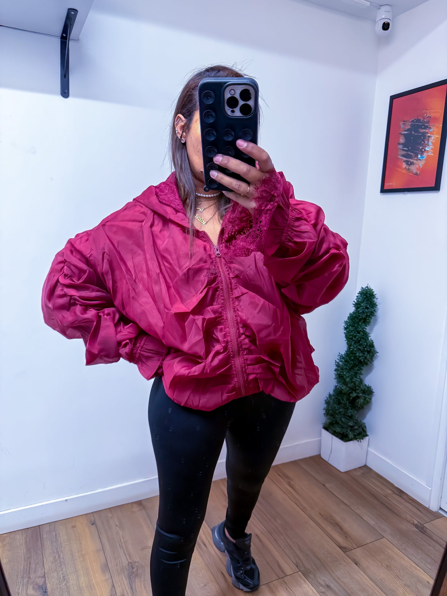 Veste Romantique Bordeaux