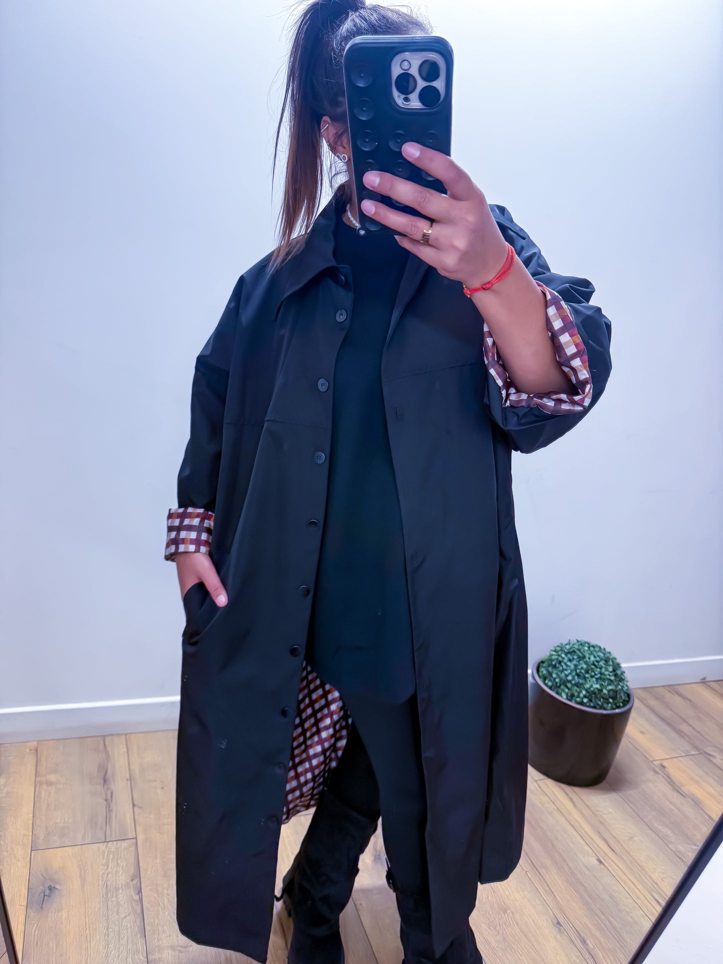 Trench imperméable doublure carreaux