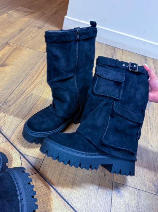 Bottes Cargo en Daim - Style Militaire