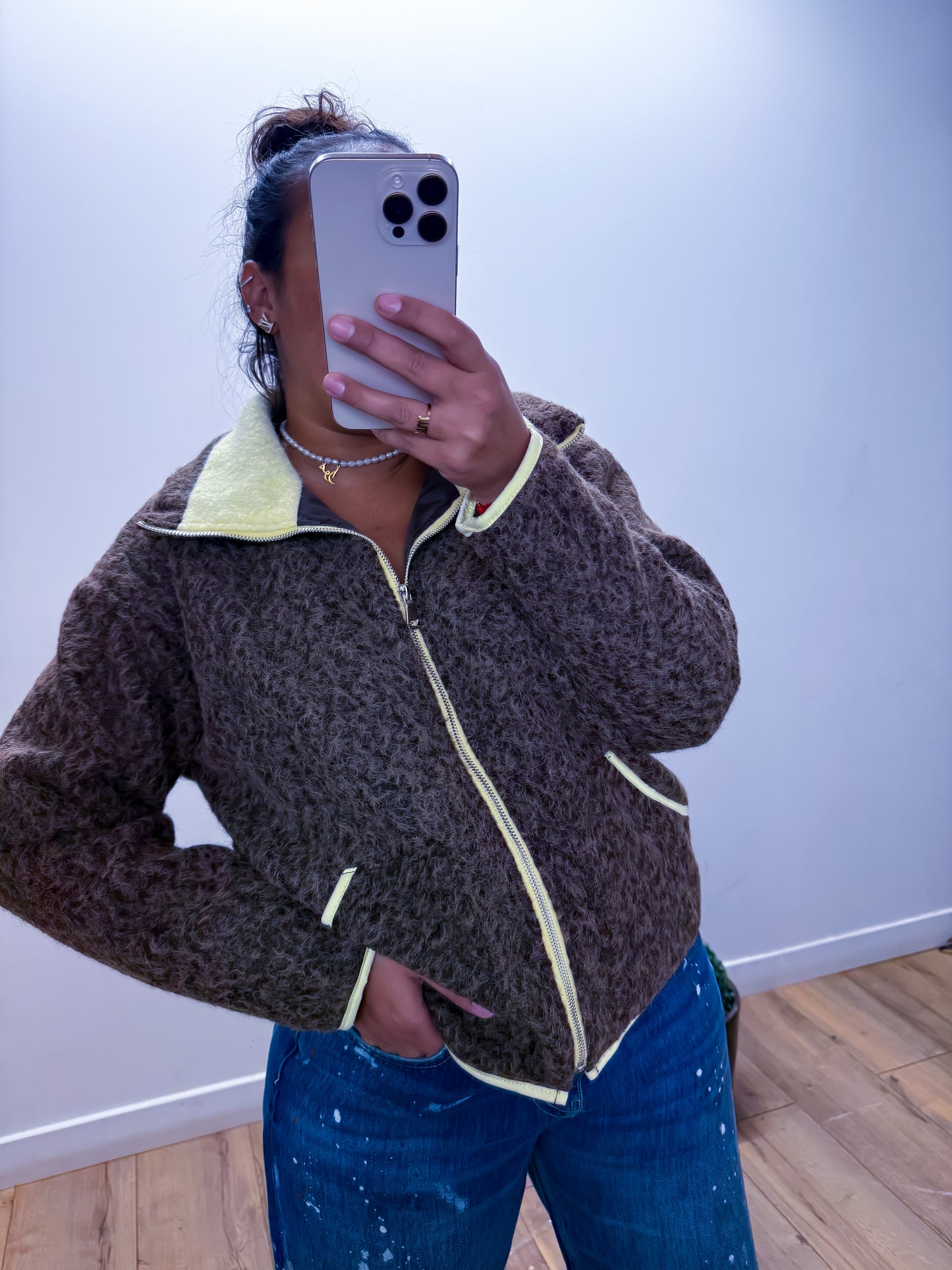 Veste Détails Jaunes