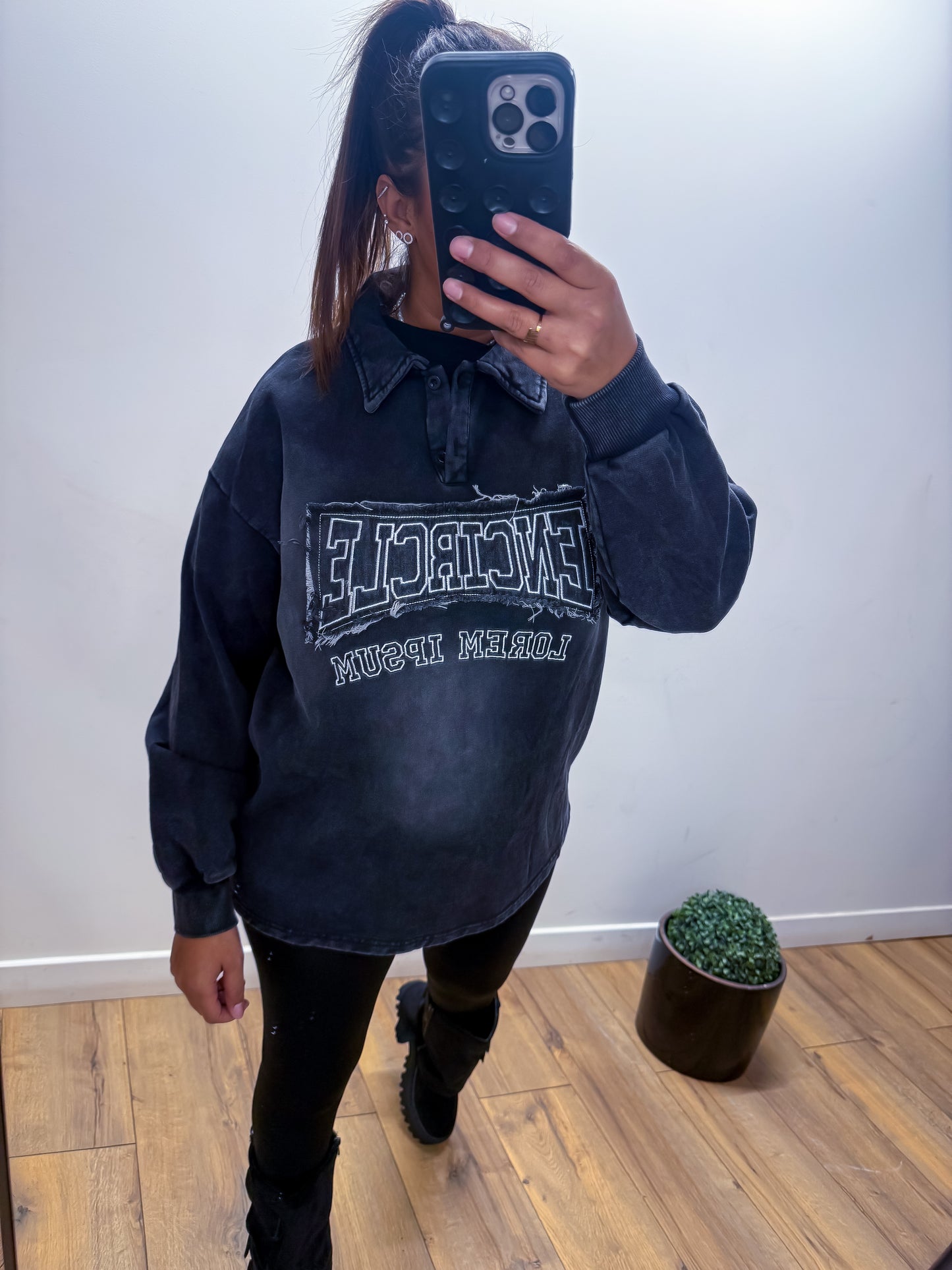 Sweat oversize imprimé graphique