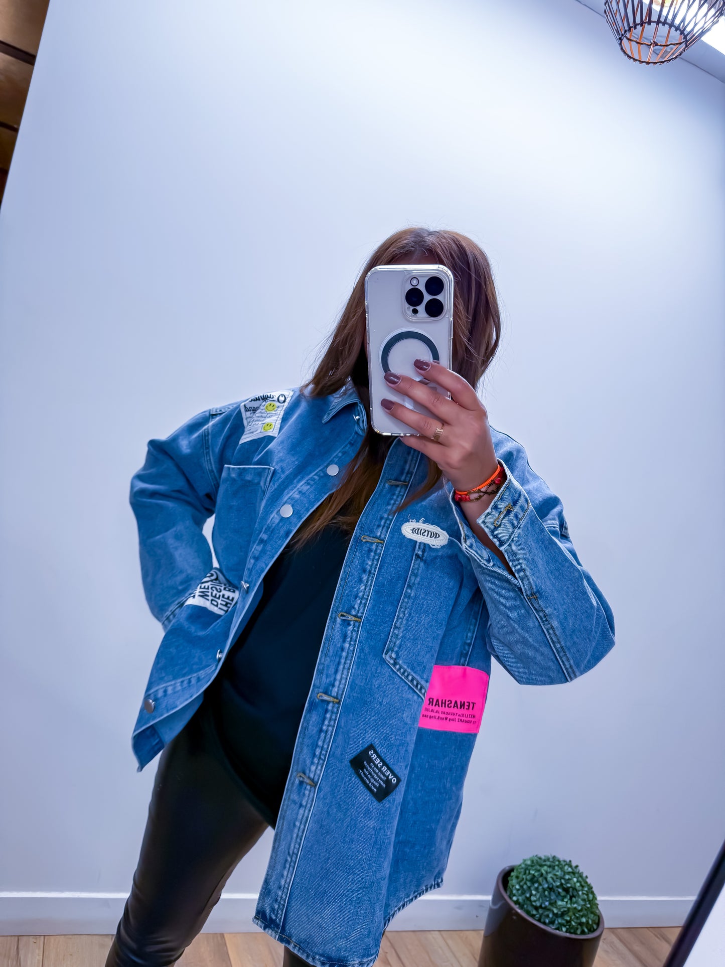 Chemise oversize patchwork FLUO - exclusivité Mûzâ