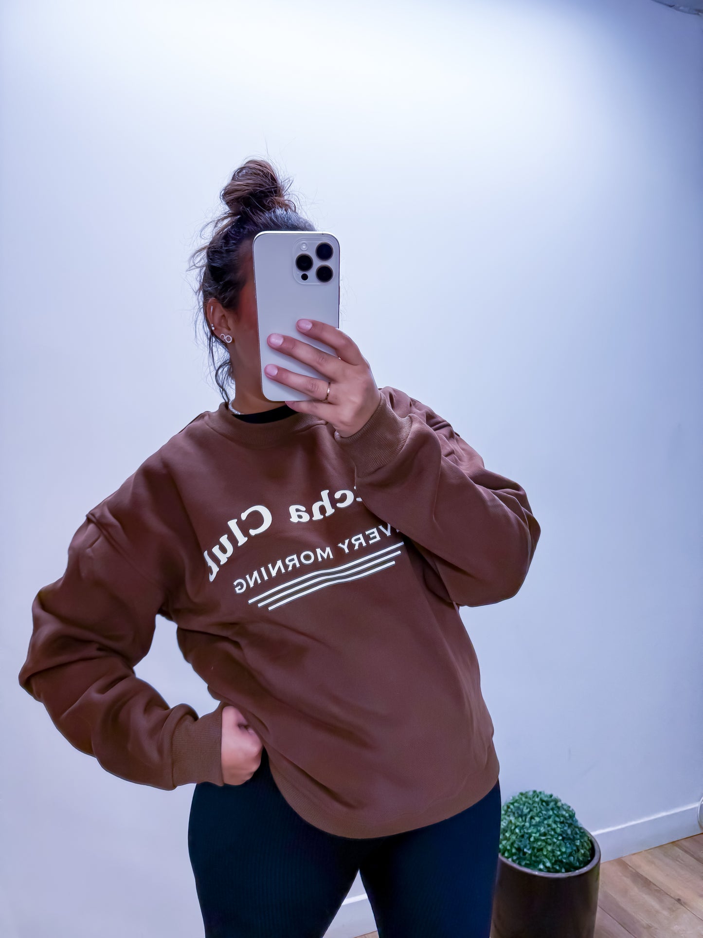 Sweat "ARE WE GOING?" - Marron Chocolat