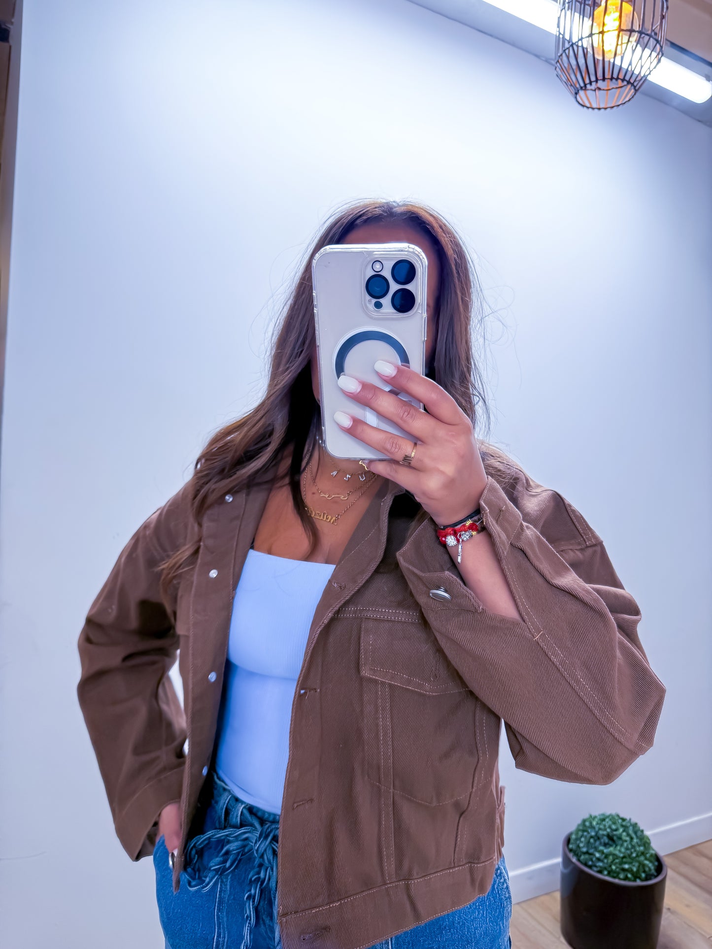 Veste utilitaire marron exclusivité Mûzâ