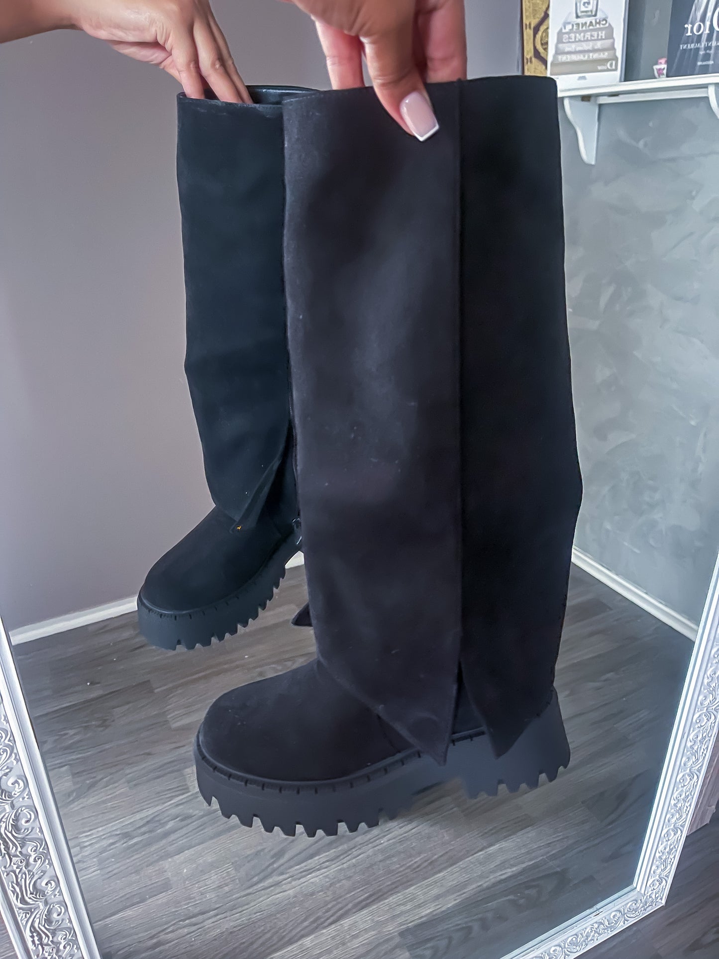 Botte à plateforme noir