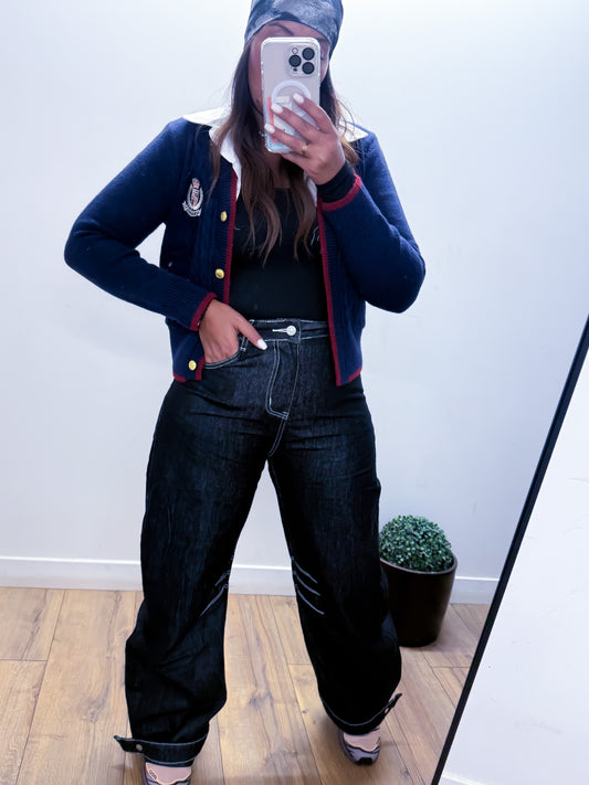 Jean Ballon Structuré Noir Oversize -