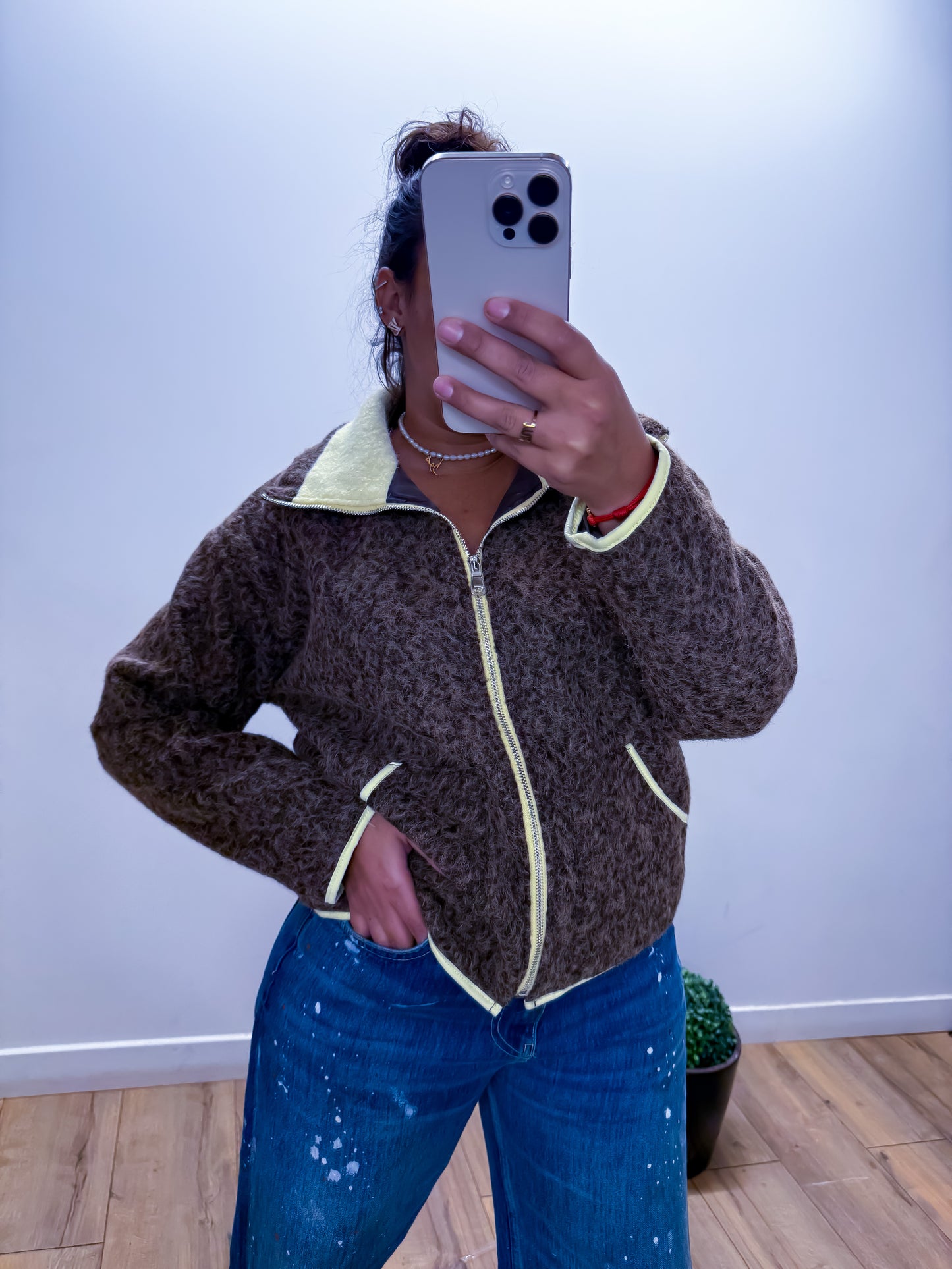 Veste Détails Jaunes