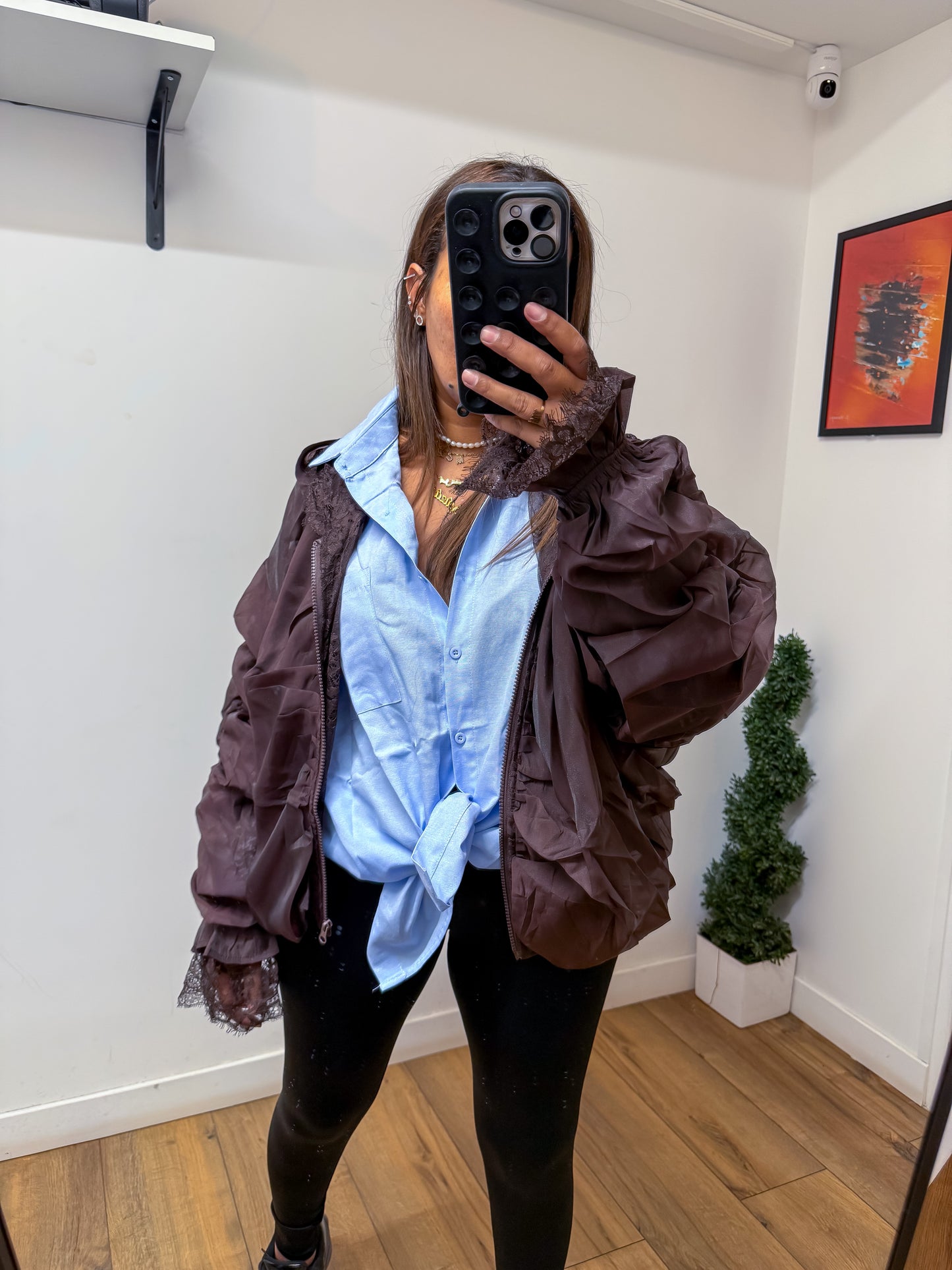 Veste Romantique Marron