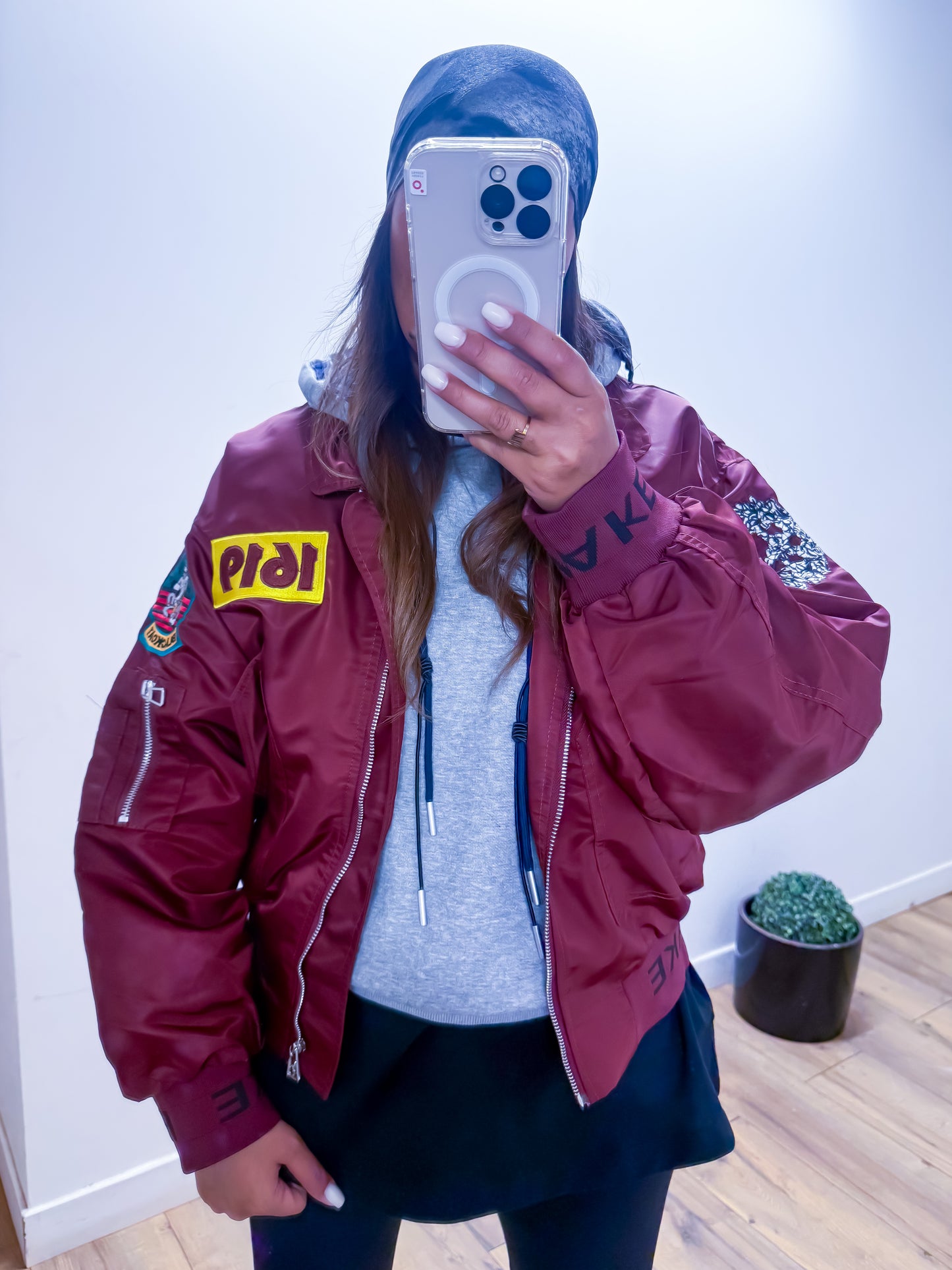 Bomber AUREA à écussons bordeaux - EXCLUSIVITÉ Mûzâ