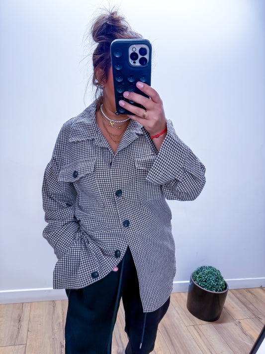 Chemise à Carreaux Vintage Marron LOOSE