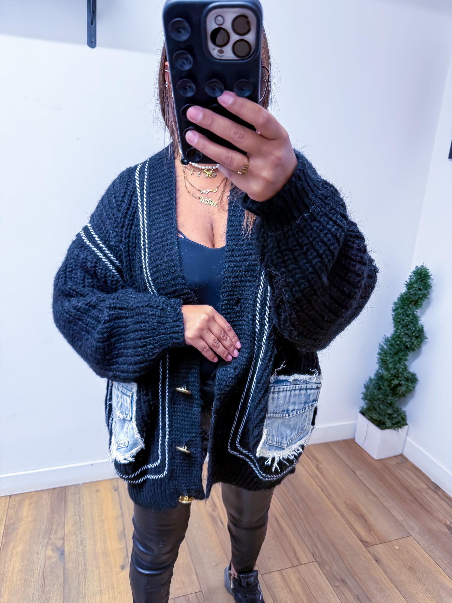 Cardigan Chunky Noir