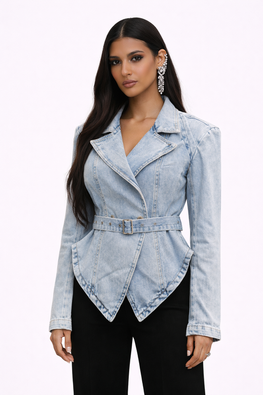 Veste Asymétrique Denim - Édition Limitée
