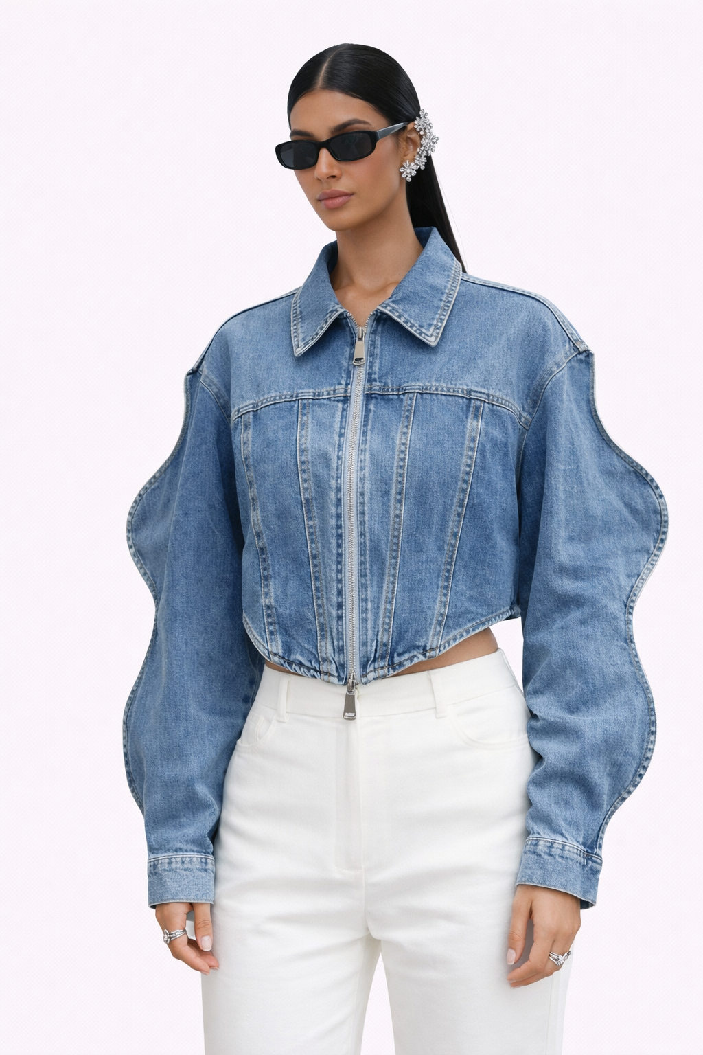 Veste Denim Sculpture exclusive Mûzâ