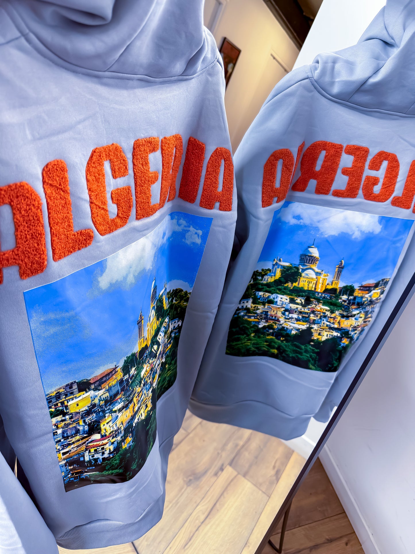 Hoodie ALGÉRIE - Sweat à Capuche gris