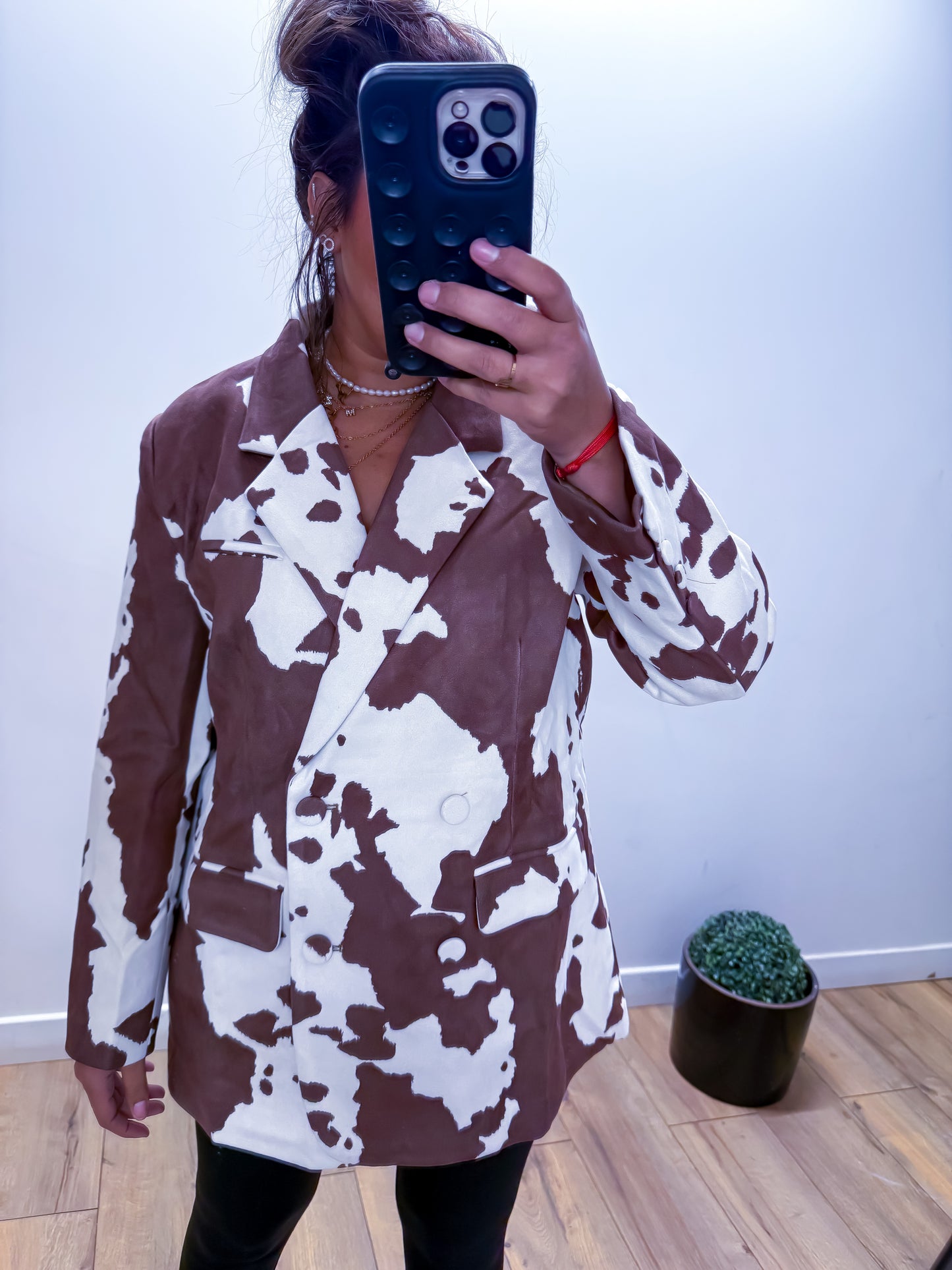 Veste Blazer Imprimé Vache