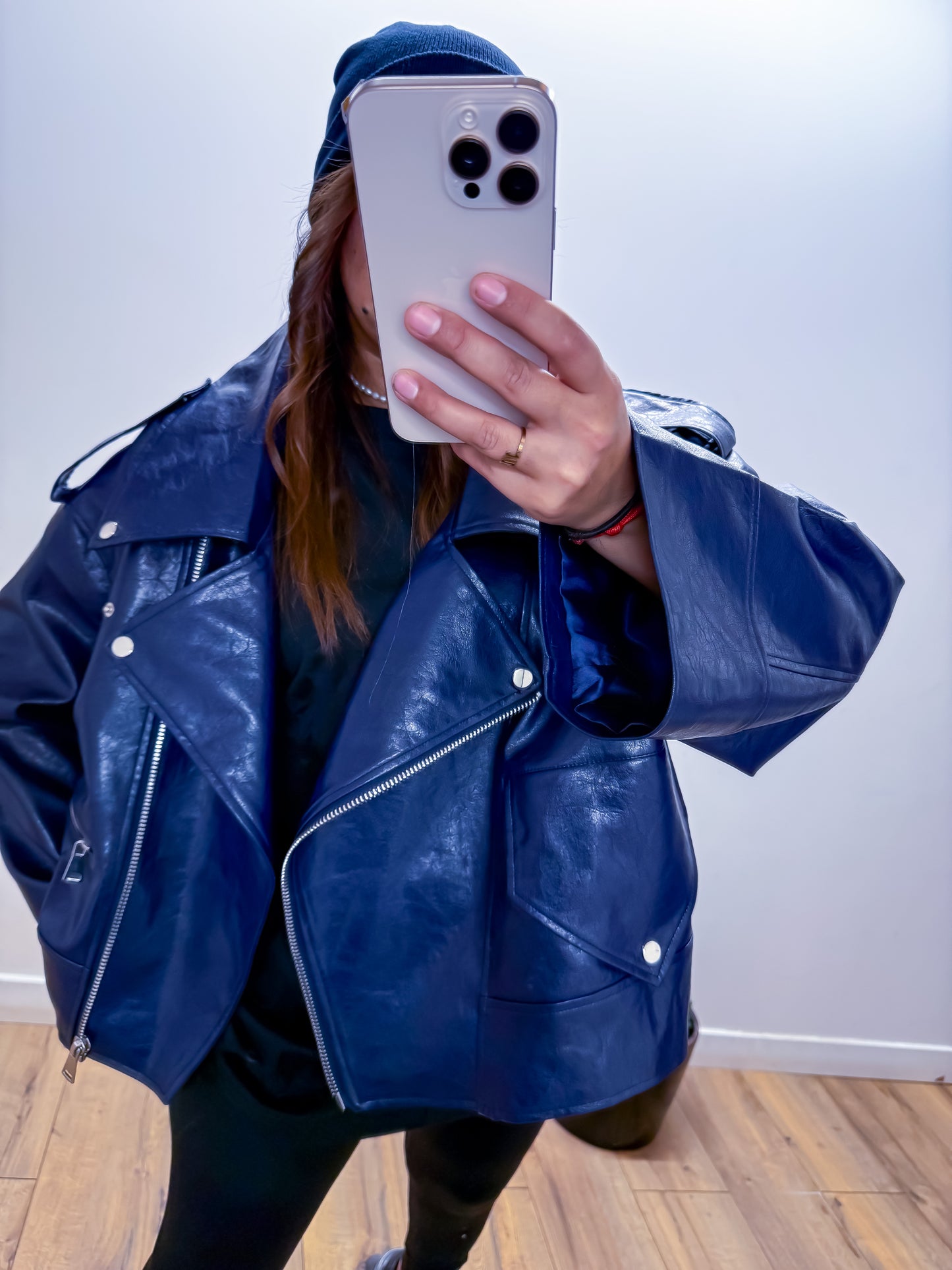 Veste Oversize HYPE Structure Bleu Marine