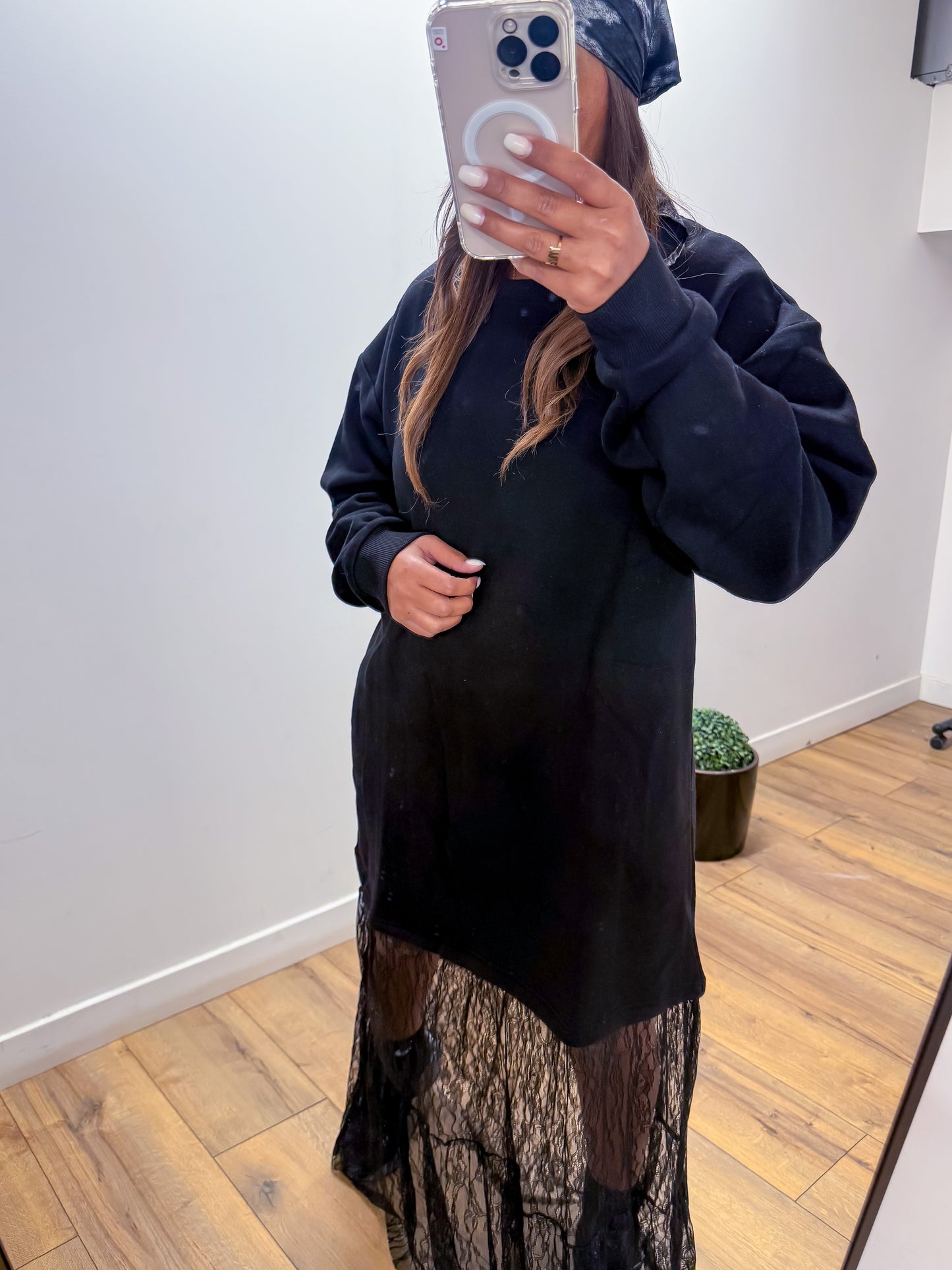 Robe pull DENTELLA NOIR - Mûzâ paris