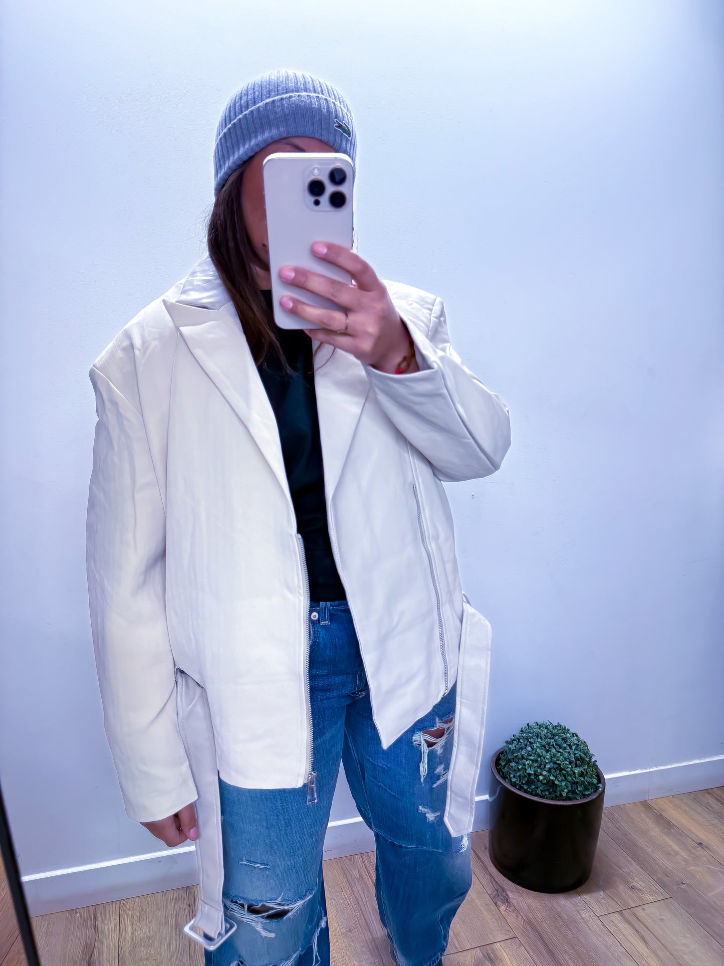 Blazer Dualité - Édition Bi-Matière Simili Cuir