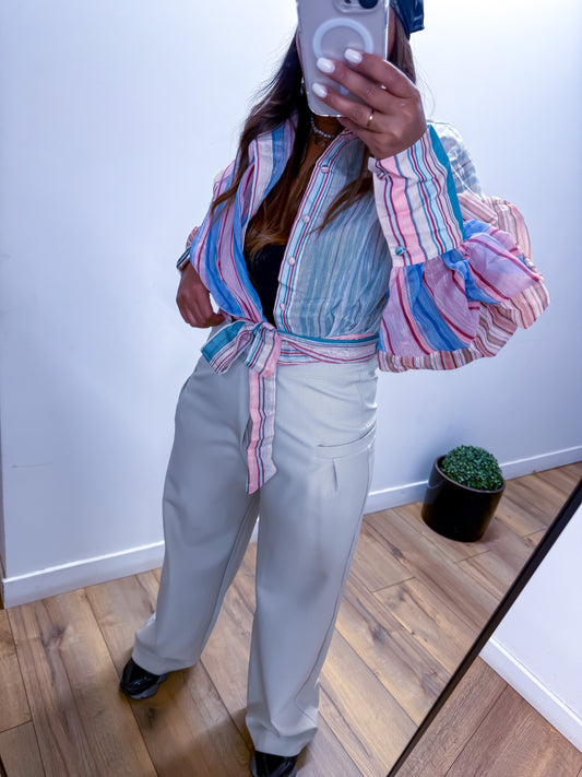 Pantalon POLIA structure nude - Mûzâ paris