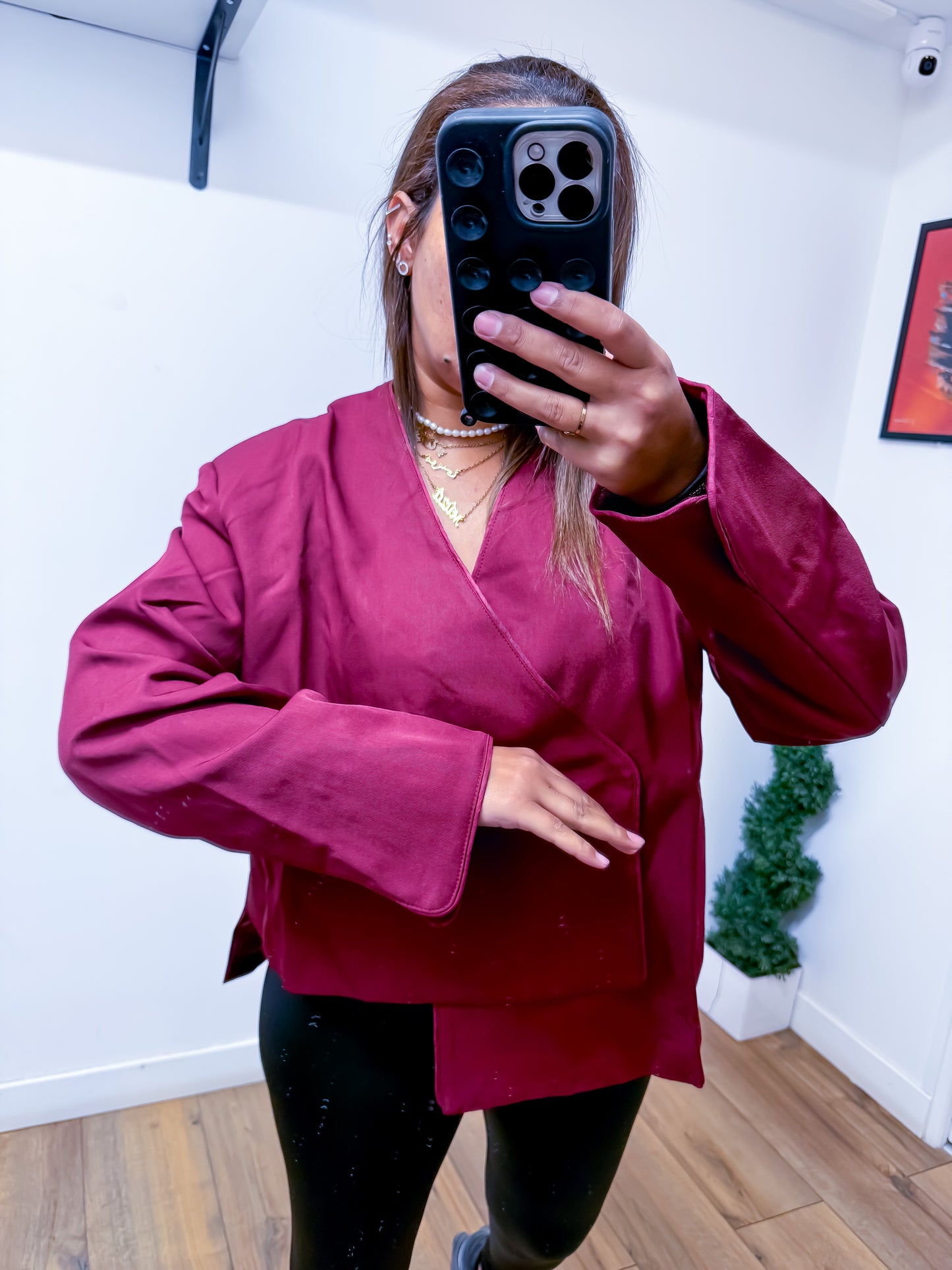 Haut Origami Chic Bordeaux