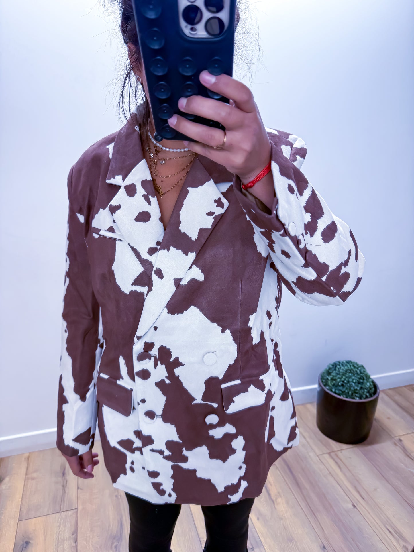 Veste Blazer Imprimé Vache