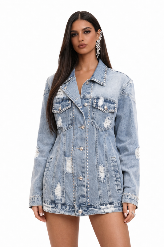 Veste Denim Studded - Édition Limitée