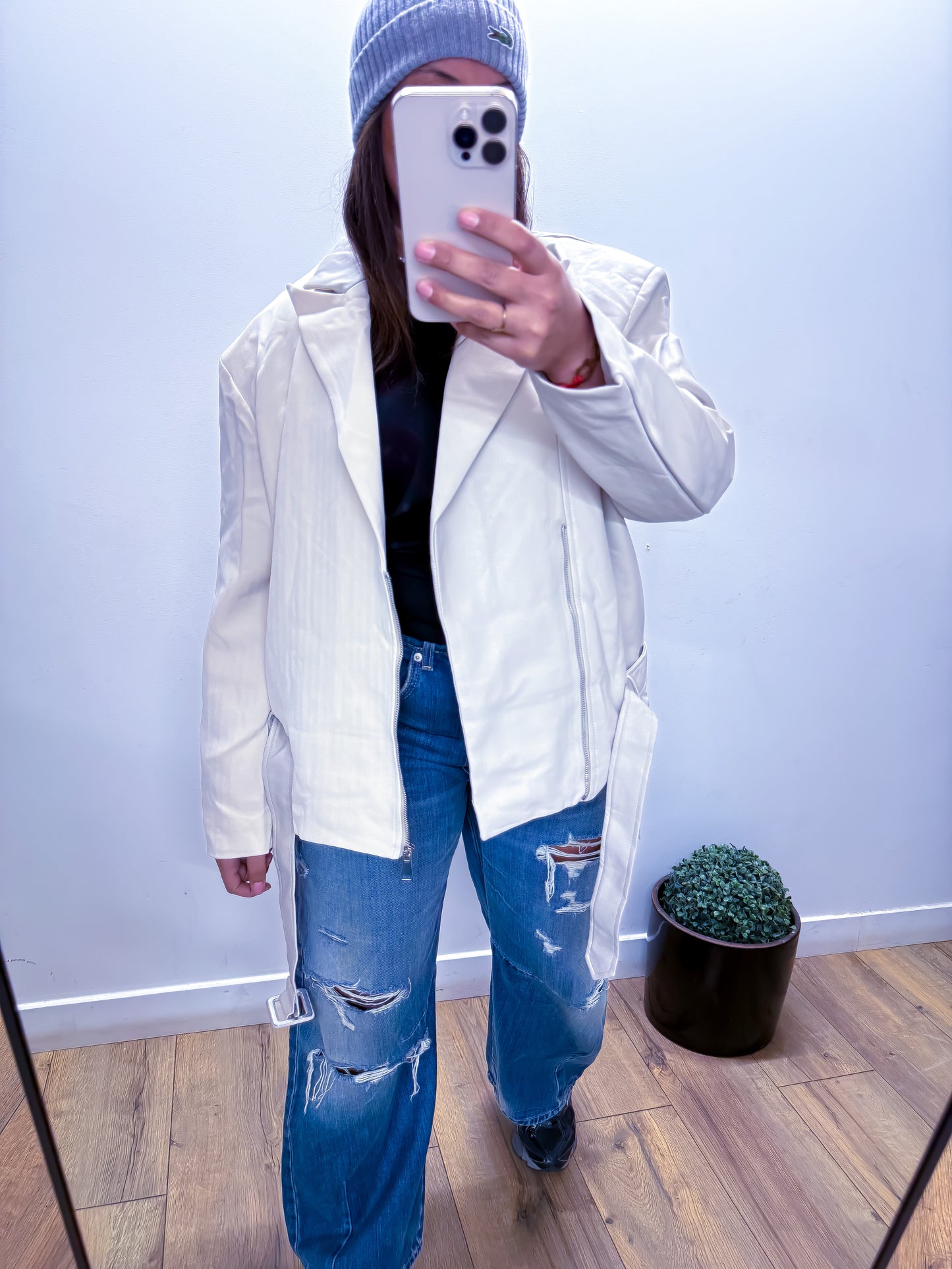 Blazer Dualité - Édition Bi-Matière Simili Cuir