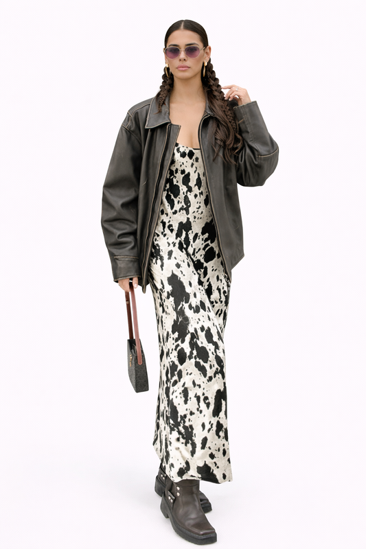 Robe imprimée vache