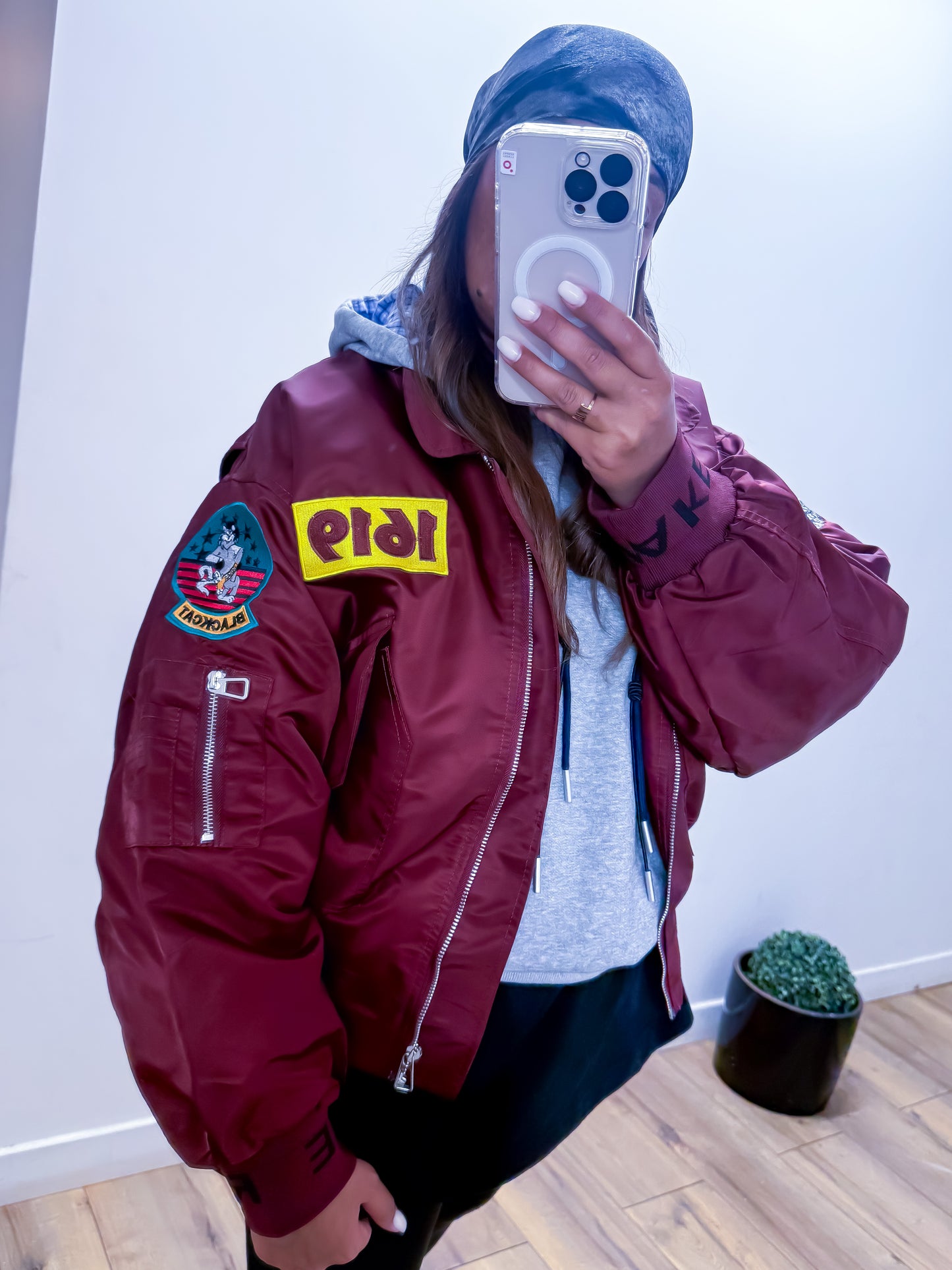 Bomber AUREA à écussons bordeaux - EXCLUSIVITÉ Mûzâ