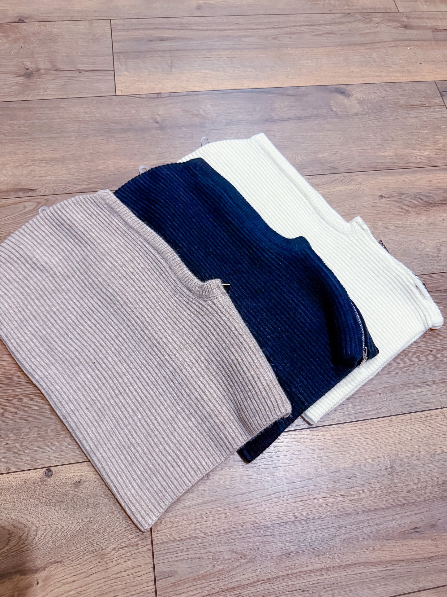 Cagoule zip côtelé