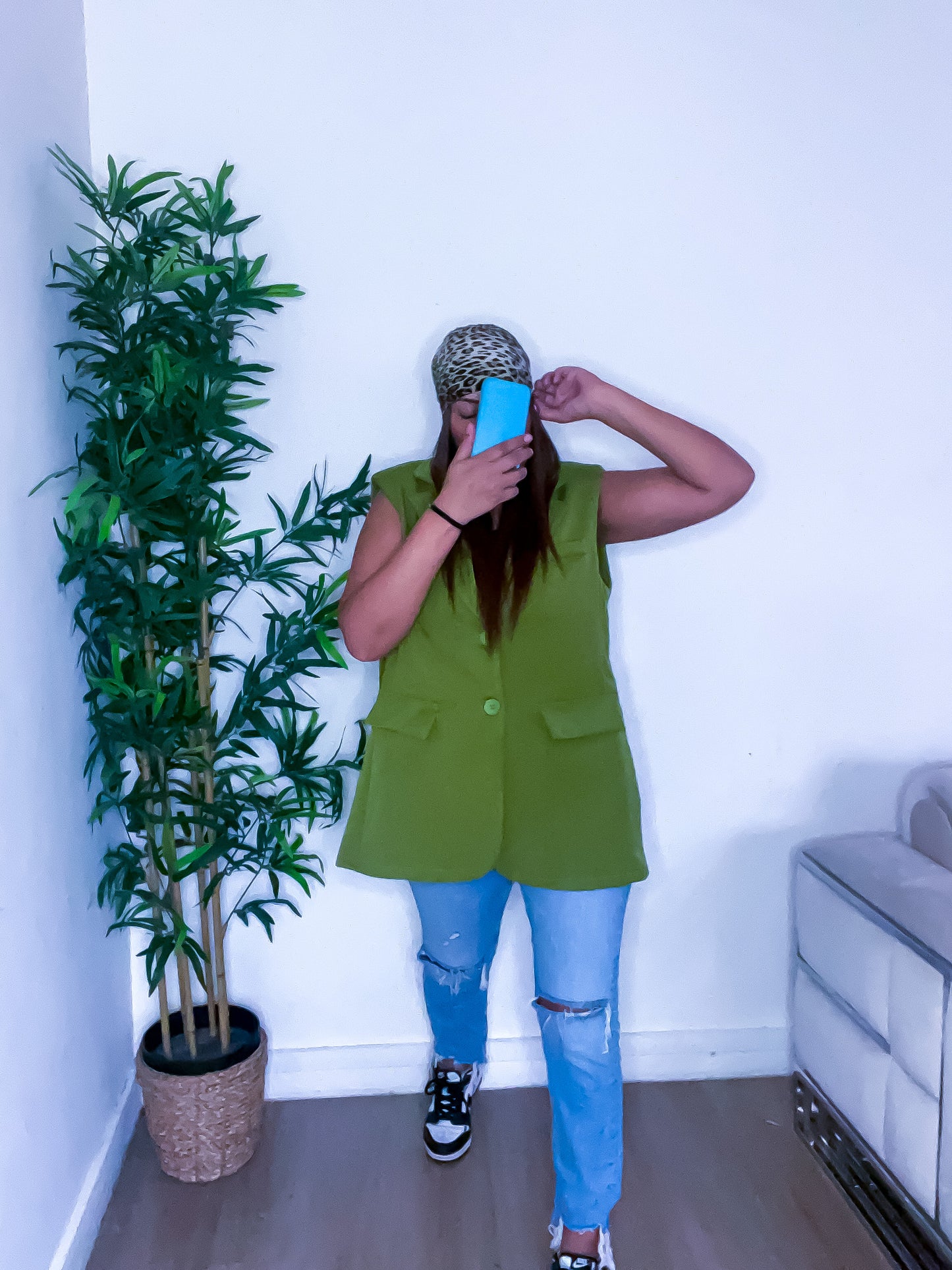 Blazer sans manches dos nue