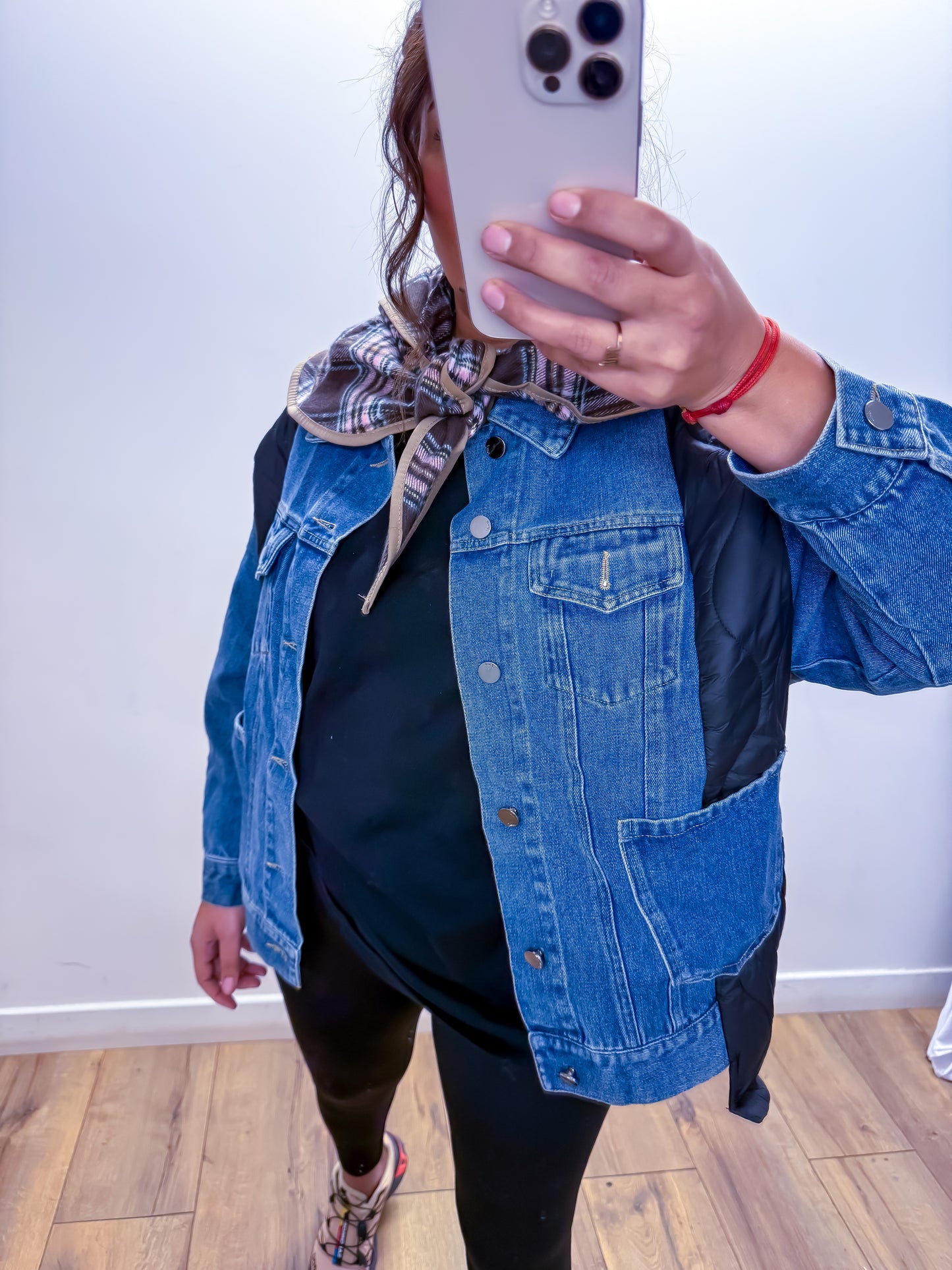 Veste Denim 'Ombre Matelassée' BLACK