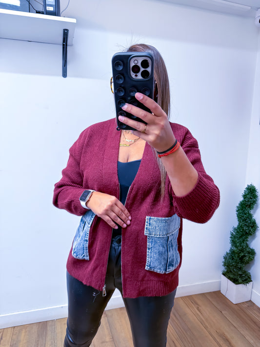 Gilet Fusion Bordeaux