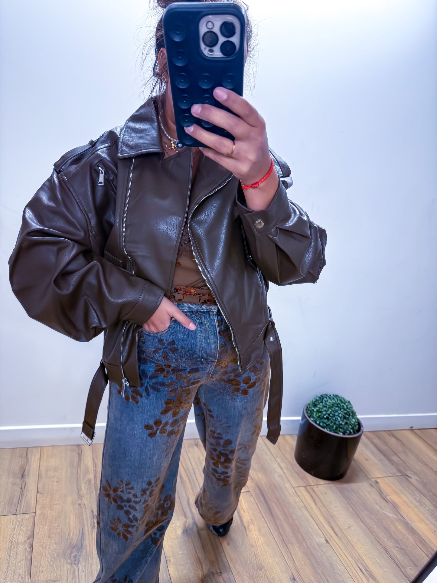 Jean Imprimé Fleuri - No Stretch