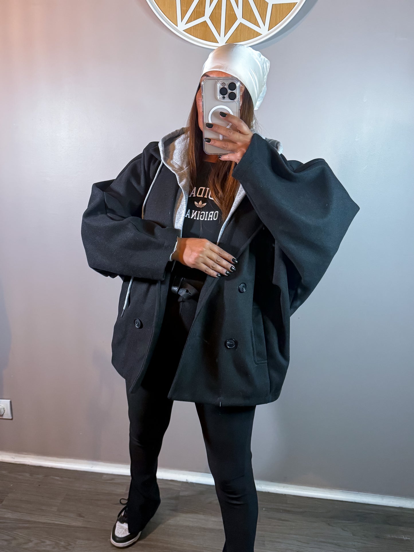 Trench à capuche black BUHJAH