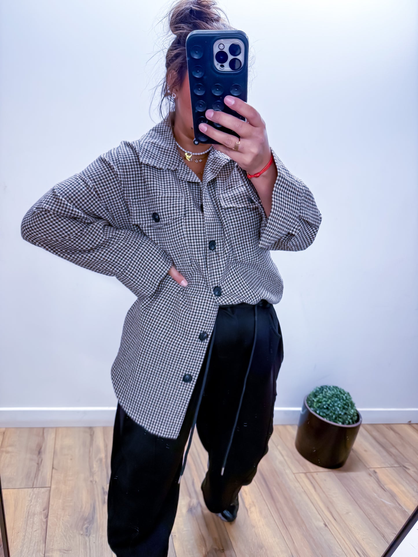 Chemise à Carreaux Vintage Marron LOOSE