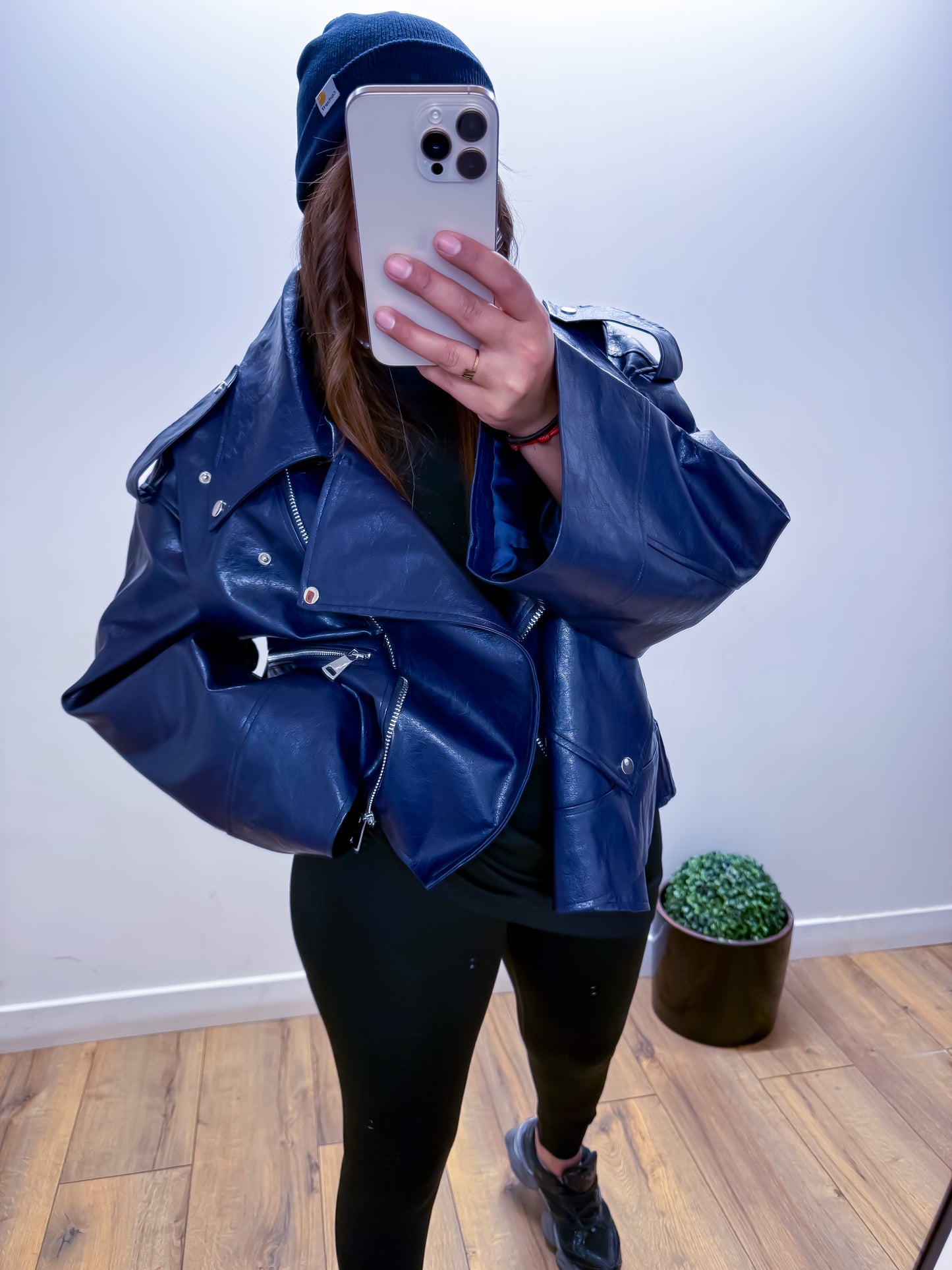 Veste Oversize HYPE Structure Bleu Marine