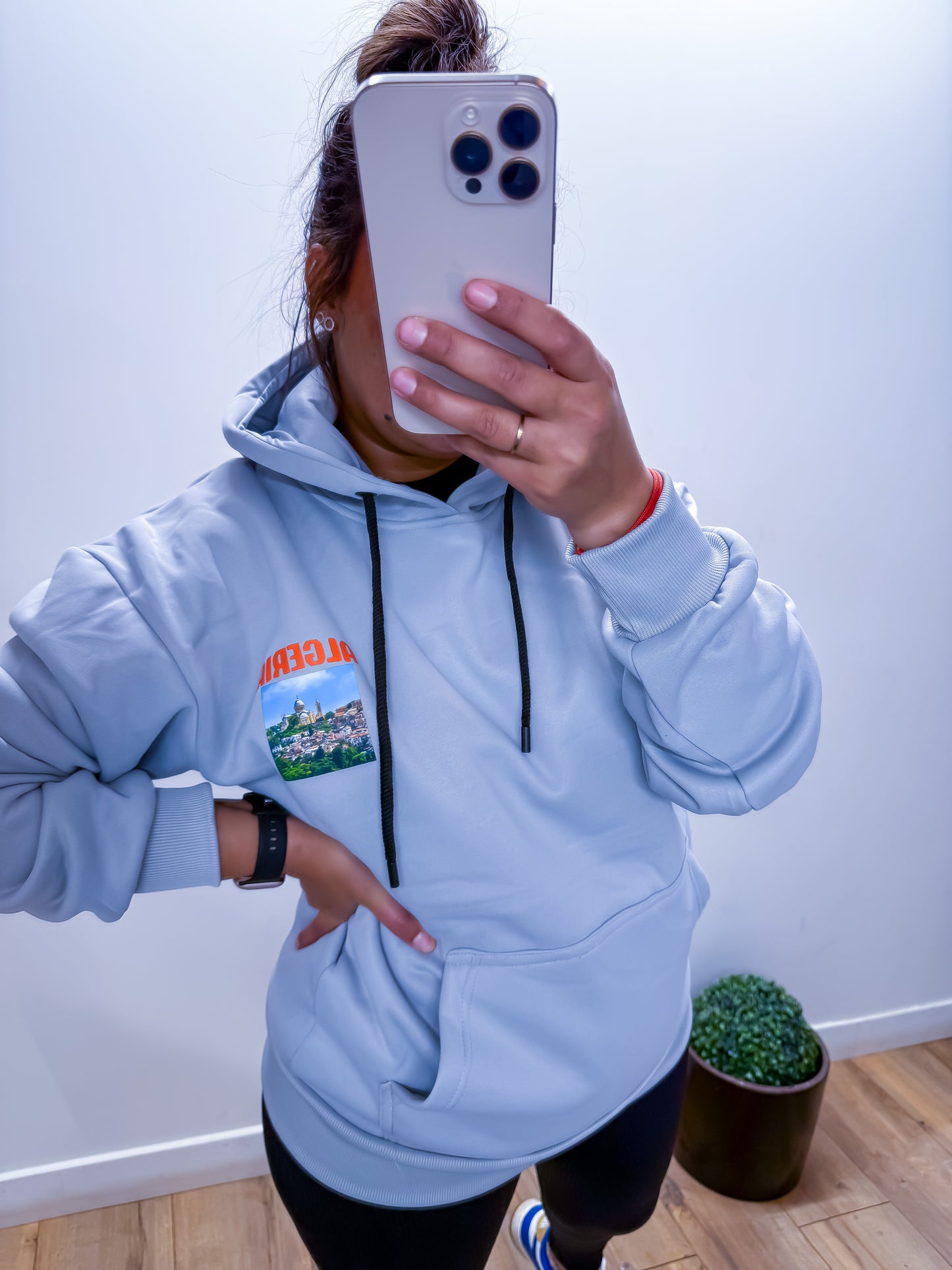 Hoodie ALGÉRIE - Sweat à Capuche gris