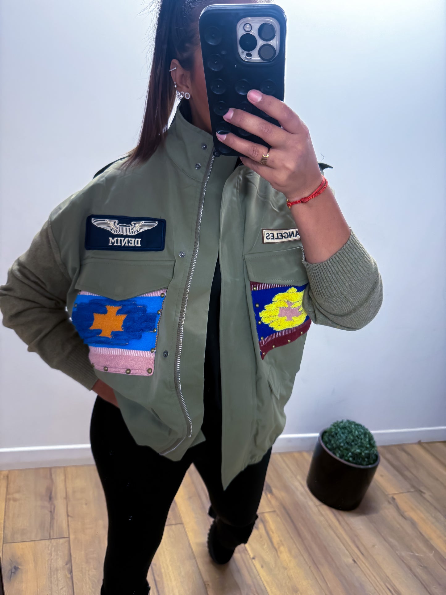 Veste military manche alpaga