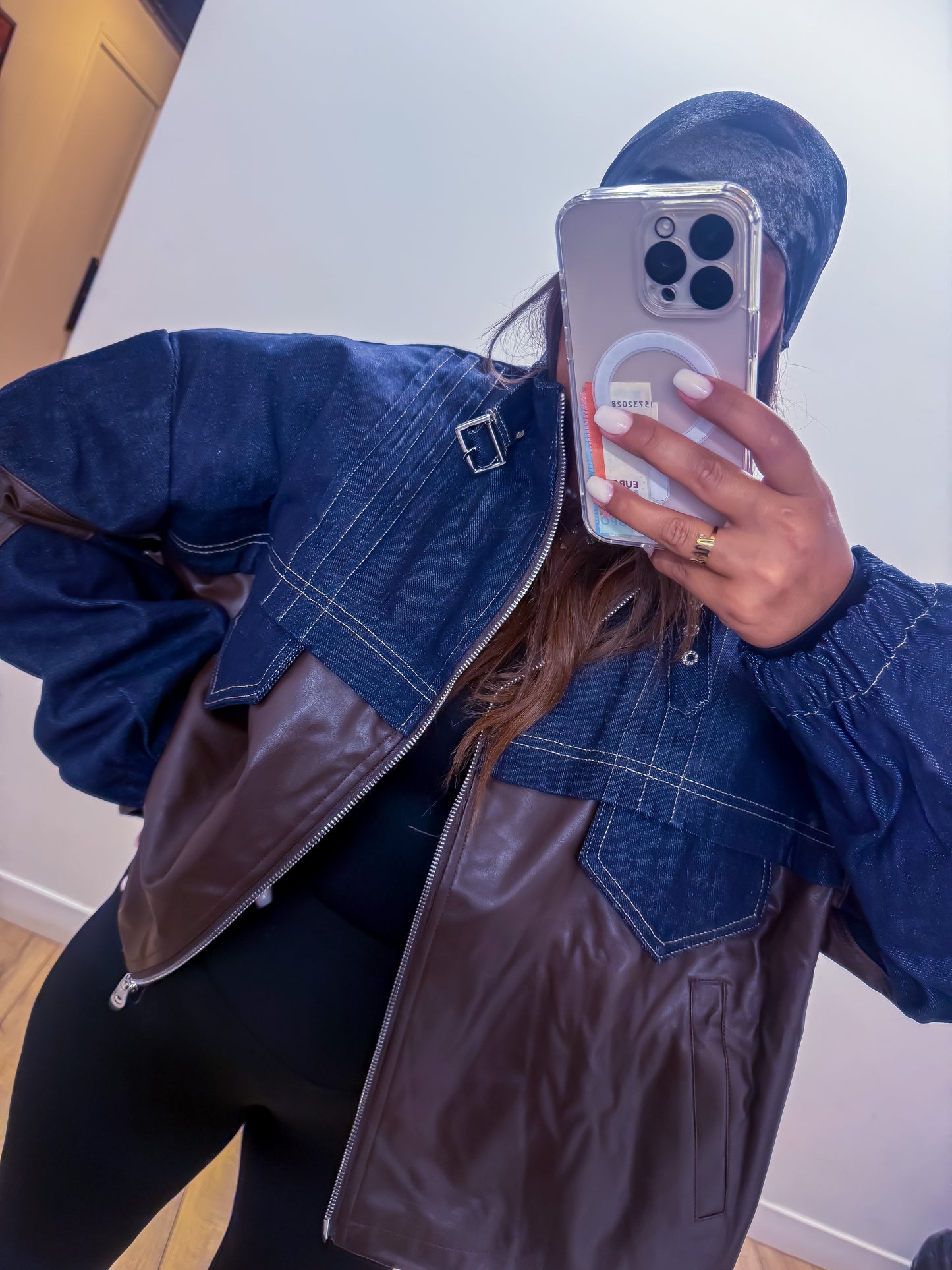 Blouson Oversize Cosmique Bi-matière