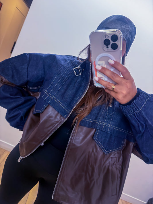 Blouson Oversize Cosmique Bi-matière