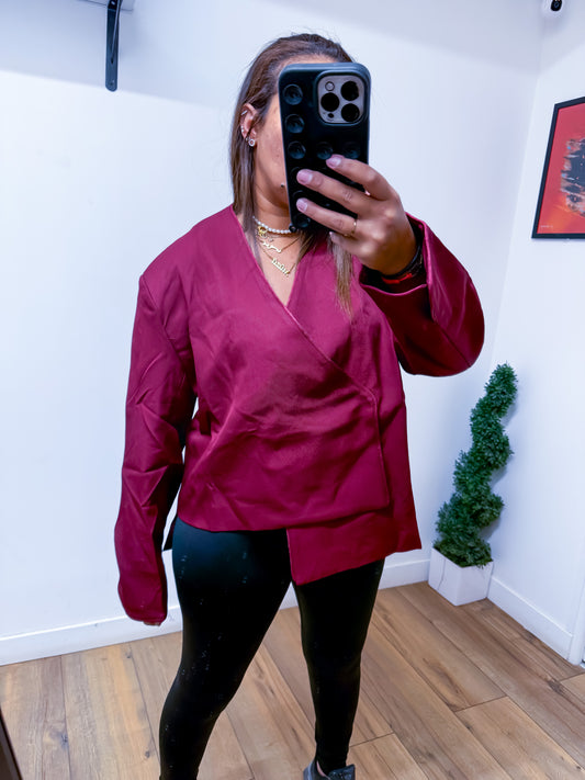 Haut Origami Chic Bordeaux