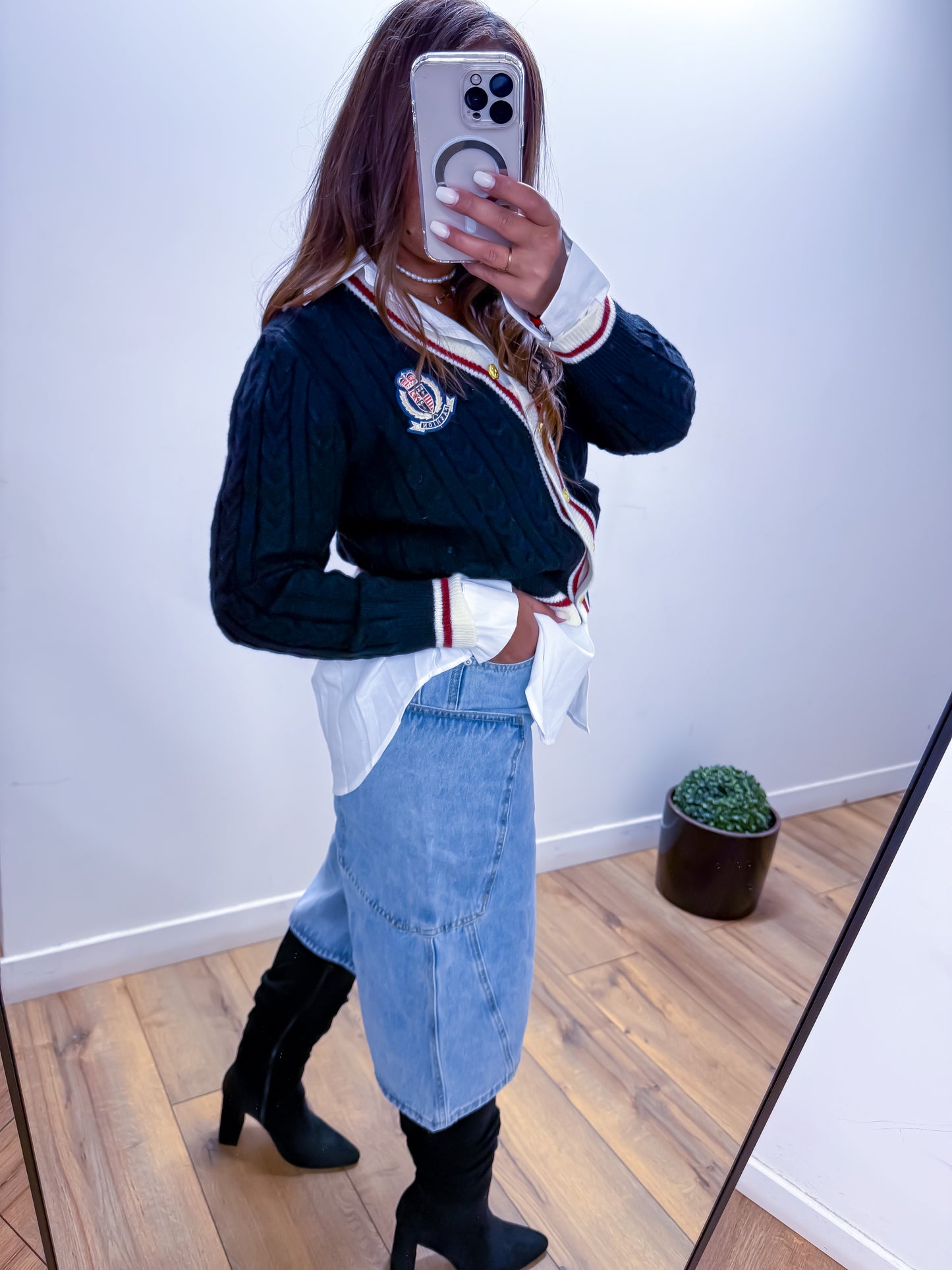 Bermuda jean structuré tailles S M L exclusivité Mûzâ