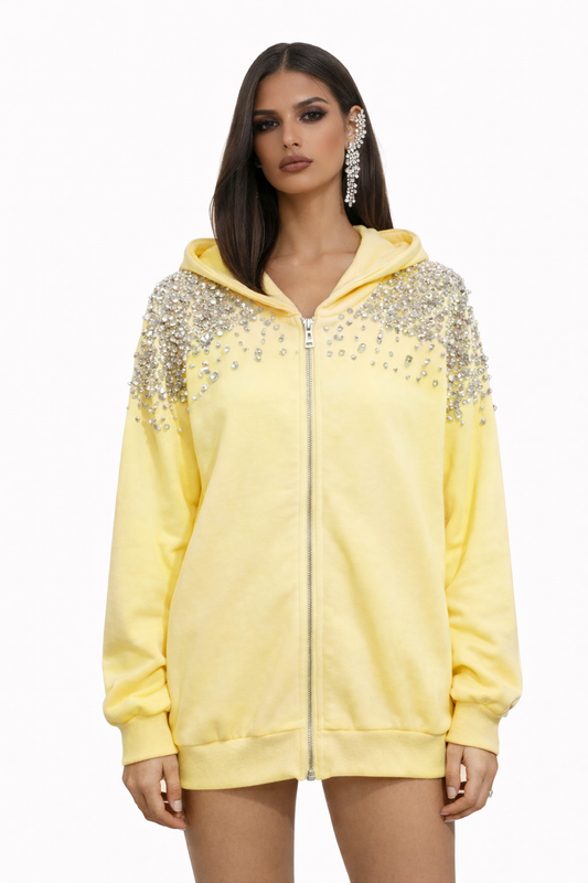 Hoodie Crystal Cascade Jaune - Édition Limitée