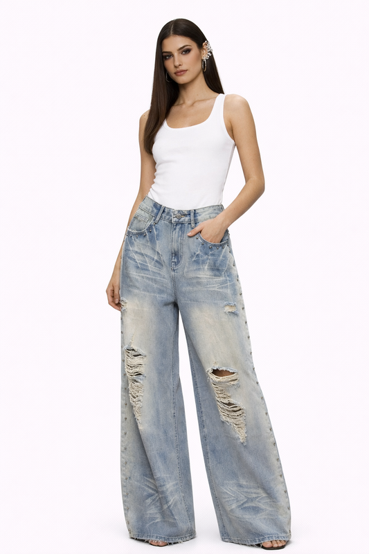 Jean « Celestial Ruins » Wide Leg